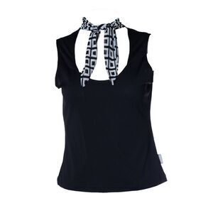Versace jeans couture, Black scarf top